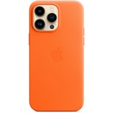 Apple Leder Case mit MagSafe, Handyhülle orange, iPhone 14 Pro Max