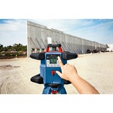 Bosch Akku-Rotationslaser GRL 600 CHV Professional, 18Volt, mit Halterung blau, Akku ProCORE18V 4,0Ah, Koffer, rote Laserlinie