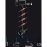 Lindy USB 2.0 Aktivverlängerungskabel Pro, USB-A Stecker > USB-A Buchse schwarz/rot, 12 Meter