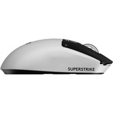 Logitech G Pro X2 SUPERSTRIKE, Gaming-Maus hellgrau/schwarz, LIGHTSPEED, HERO 2, für Windows