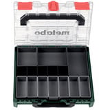 Metabo MetaboX 100 S Organizer, Werkzeugkiste grün/transparent, leer