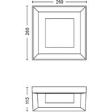 Philips White & Color Ambiance Econic Outdoor quadratische Wandleuchte, LED-Leuchte schwarz