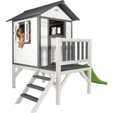 Sunny Lodge XL Spielhaus auf Plattform, Gartenspielgerät grau/weiß