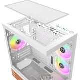 Thermaltake View 170 WS ARGB , Tower-Gehäuse weiß/holz, Tempered Glass x 2, Holz-Struktur