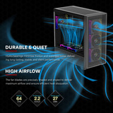 Xilence XPF360.ARGB, Gehäuselüfter schwarz, 3er-Pack, 125 mm