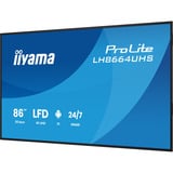 iiyama ProLite LH8664UHS-B3AG, Public Display schwarz (matt), UltraHD/4K, IPS, HDMI, USB-C, USB-Hub