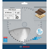 Bosch PRO Wood cordless Kreissägeblatt, Ø 190mm, 48Z Bohrung 20mm, für Akku-Kappsägen
