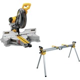 DeWALT Paneelsägen-Set DWS780KIT + Untergestell DE7023, Kapp-und Gehrungssäge gelb, 1.675 Watt