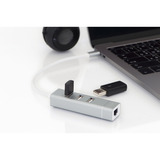 Digitus 3-Port USB Typ-C Hub, Dockingstation silber/weiß, + Fast Ethernet LAN-Adapter