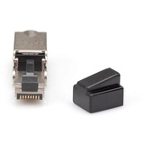 Digitus CAT.6a Feldstecker abwinkelbar, STP mit Staubschutzkappe silber, 1 Stück