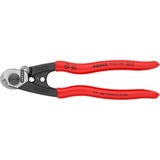 KNIPEX Drahtseilschere 95 61 190 , Schneid-Zange mit zwei Pressprofilen für Endhülsen