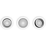 Philips Hue White Ambiance Adore Bathroom Einbau- und Einlege-Downlight (3er-Pack), LED-Leuchte silber