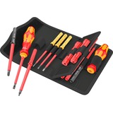 Wera Kraftform Kompakt VDE 18 Imperial 1 Tool Finder, 18-teilig, Schraubendreher rot/gelb, inkl. 2 Steckgriffe, VDE-Wechselklingen