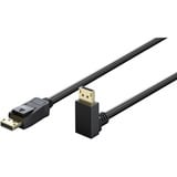 goobay Kabel DisplayPort Stecker 90° > DisplayPort Stecker, 8K / 144Hz schwarz, 5 Meter, 1 Stecker 90° nach unten abgewinkelt, 54 Gbit/s, DisplayPort 2.0 / 2.1