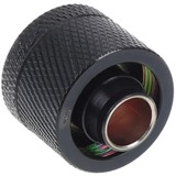 Alphacool HF 16/10 Anschraubtülle G1/4 - Deep Black Sixpack, Verbindung schwarz, für weiche Schläuche (PVC, Silikon, Neoprene)