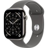 Apple Watch Series 11, Smartwatch Titan Natur, Titangehäuse, 46 mm, Sportarmband steingrau S/M, Cellular