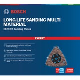 Bosch Expert Carbide Schleifplatte MAVZ 116 RT2 MultiMaterial, Ø 116mm, Schleifscheibe Starlock Max, K20