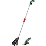 Bosch Heimwerken & Garten ISIO III + Fahrstiel, Grasschere grün/schwarz, Li-Ionen Akku 1,5Ah 3,6Volt