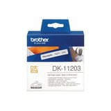Brother Einzeletiketten schwarz auf weiß DK-11203, Schriftband 300 Etiketten, 17x87 mm