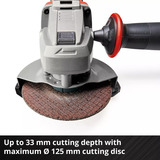 EINHELL Power X-Change Akku-Winkelschleifer TE-AG 18/125-2 Li - Solo, 18Volt rot/schwarz, ohne Akku und Ladegerät