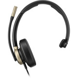 HP Poly Mission 815 Mono-USB-Headset (kabelgebunden) schwarz, USB Type-C und Type-A, PU-Leder-Ohrpolster (Oberflächenmaterial)
