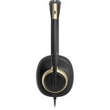 HP Poly Mission 815 Mono-USB-Headset (kabelgebunden) schwarz, USB Type-C und Type-A, PU-Leder-Ohrpolster (Oberflächenmaterial)