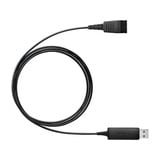 Jabra LINK 230 USB Adapter, USB-A Stecker > QD Stecker, Kabel schwarz