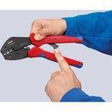 KNIPEX MultiCrimp 97 33 02, mit Wechselmagazin, Crimpzange rot/blau, inkl. 5 Crimpeinsätzen