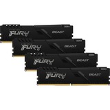 Kingston FURY DIMM 128 GB DDR4-3600 (4x 32 GB) Quad-Kit, Arbeitsspeicher schwarz, KF436C18BBK4/128, Beast, INTEL XMP