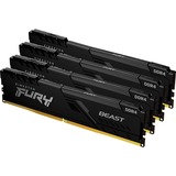 Kingston FURY DIMM 128 GB DDR4-3600 (4x 32 GB) Quad-Kit, Arbeitsspeicher schwarz, KF436C18BBK4/128, Beast, INTEL XMP