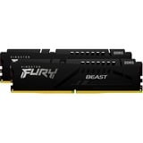 Kingston FURY DIMM 32 GB DDR5-6000 (2x 16 GB) Dual-Kit, Arbeitsspeicher schwarz, KF560C30BBK2-32, Fury Beast, INTEL XMP