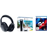 Sony PlayStation 5, Spielkonsole weiß/schwarz, B-Chassis, inkl. Horizon Forbidden West, Gran Turismo 7, Razer Barracuda Pro