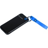Verbatim Pocket SSD 1 TB, Externe SSD schwarz/blau, USB-C 3.2 Gen 2 (10 Gbit/s), mit Schlüsselring und Kabelhalter