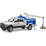 bruder 02509 RAM 2500 Service Truck mit Kran und Rundumleuchte, Modellfahrzeug 