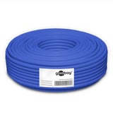 goobay Duplex-Netzwerkkabel Cat.7a S/FTP (PiMF) Dca blau, 50 Meter, doppelt geschirmt