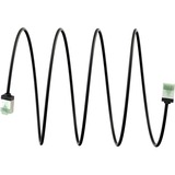 goobay Ultraflexibles Cat.8.1 Patchkabel slim, U/FTP schwarz, 0,5 Meter, extrakurze Stecker
