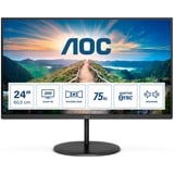 AOC Q24V4EA, LED-Monitor 60 cm (24 Zoll), schwarz, QHD, 75 Hz, IPS