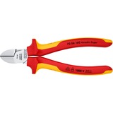 KNIPEX Seitenschneider 70 06 160, Schneid-Zange rot/gelb, Länge 125mm