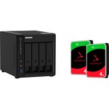 QNAP TS-451D2-2G + 2x Seagate IronWolf ST4000VN006 4TB, NAS schwarz