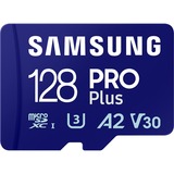 Samsung PRO Plus 128 GB microSDXC (2023), Speicherkarte blau, UHS-I U3, Class 10, V30, A2