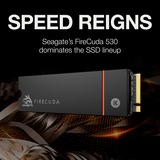 Seagate FireCuda 530 4 TB mit Kühlkörper, SSD schwarz, PCIe 4.0 x4, NVMe 1.4, M.2 2280