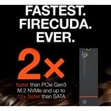 Seagate FireCuda 530 4 TB mit Kühlkörper, SSD schwarz, PCIe 4.0 x4, NVMe 1.4, M.2 2280