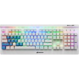 Sharkoon SKILLER SGK3 White, Gaming-Tastatur weiß, US-Layout, Kailh Red