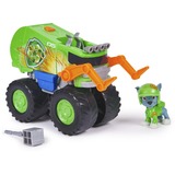 Spin Master Paw Patrol Rescue Wheels -  Rockys Recycling Monstertruck mit Geschoss-Abwurf und Rocky Hundefigur, Spielfahrzeug 