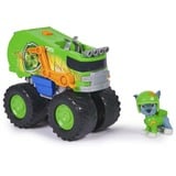 Spin Master Paw Patrol Rescue Wheels -  Rockys Recycling Monstertruck mit Geschoss-Abwurf und Rocky Hundefigur, Spielfahrzeug 