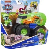 Spin Master Paw Patrol Rescue Wheels -  Rockys Recycling Monstertruck mit Geschoss-Abwurf und Rocky Hundefigur, Spielfahrzeug 