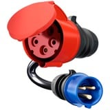 go-e Adapter für Gemini flex 22 kW, CEE rot Drehstrom 32A > CEE blau 16A schwarz, 30cm