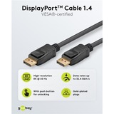 goobay Verbindungskabel DisplayPort 1.4 Stecker > DisplayPort Stecker schwarz, 3 Meter, 8K