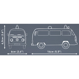 COBI Volkswagen T2b Krankenwagen, Konstruktionsspielzeug grau, Maßstab 1:35