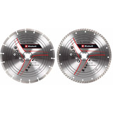 EINHELL Turbo-Diamant-Trennscheibe, Ø 230 x 22,23 x 1,8mm, 2er-Set für Winkelschleifer
